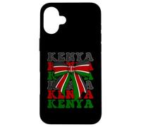 Bandiera Kenya Kenyan Pride Coquette Bow Custodia per iPhone 16 Plus