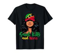 Bandiera Kittitian Girl St Kitts Proud Kittitian Nevisian Women Maglietta