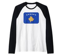 Bandiera Kosovo Maglia con Maniche Raglan