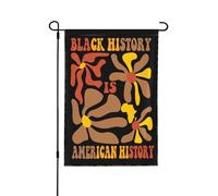 Bandiera "La storia dei neri è storia americana" - Mese dell'orgoglio - 30x45 cm - Bandiere bifacciali per gia
