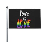 Bandiera L'Amore Dell'Orgoglio Arcobaleno È Amore Poliestere Bandiere Pirata Durevole Garden Flag Per Conferenza Esterno Interno 3X5Ft