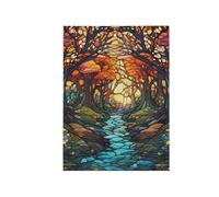 Bandiera Landscape Design Stained Glass Stagione Bandiera Resistente Alle Intemperie Striscione All'Aperto, Per Feste Strada, Balcone, Giardino, 30x45cm