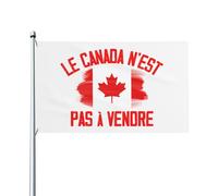 Bandiera "Le Canada N'Est Pas à Vendre" 3x5, "Il Canada non è in vendita", bandiere da giardino con 2 occhielli, arazzo, striscione da giardino, senza asta