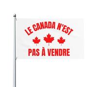 Bandiera "Le Canada N'Est Pas à Vendre" 3x5, "Il Canada non è in vendita", bandiere da giardino con 2 occhielli, arazzo, striscione da giardino, senza asta