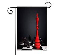 Bandiera Leadership Strategic Concept Red King Move Rendering Manager Black Pawns Business Finance Objects Tessuto Da Esterno Bandiera Della Brezza, Per Celebrazioni, Giardino, 30x45cm