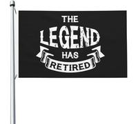 Bandiera Legend Has Retired Retirement Retiree Stagione Bandiera Resistente Alle Intemperie 2 Occhielli Metallici Striscione All'Aperto, Per Balcone, Giardino, All'Aperto Al Coperto, 90x150cm