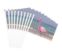 Bandiera leggera con fenicottero rosa sulla spiaggia stampa convenienza bandiere leggere decorazione per interni ed esterni eventi feste