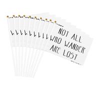 Bandiera leggera con scritta in inglese "Not All Who Wander Are Lost", per feste, eventi, anniversari, varie occasioni