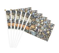 Bandiera leggera con stampa di ciottoli e pietre, per feste, eventi, decorazione per parate, attività sportive, facile da montare