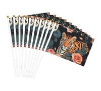 Bandiera leggera con stampa leopardata tigre, stampa rosa, facile da tenere in mano, per parata, decorazione per la casa, eventi, uso versatile