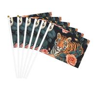 Bandiera leggera con stampa leopardata tigre, stampa rosa, facile da tenere in mano, per parata, decorazione per la casa, eventi, uso versatile