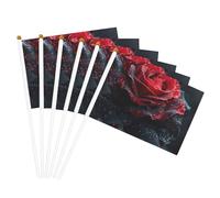 Bandiera leggera con stampa rosa rossa e nera, per interni ed esterni, eventi e feste