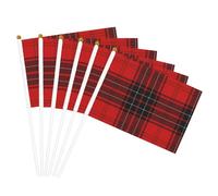 Bandiera leggera con stampa scozzese rossa e nera, per feste, eventi, anniversari, varie occasioni