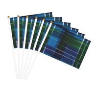 Bandiera leggera con stampa scozzese scozzese blu e verde, per parata leggera, decorazione per la casa, eventi, uso versatile