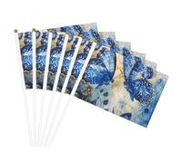 Bandiera leggera da sfilata leggera con stampa di farfalle blu, decorazione per la casa, eventi, uso versatile