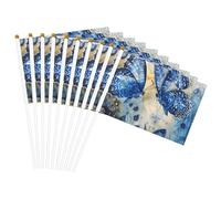 Bandiera leggera da sfilata leggera con stampa di farfalle blu, decorazione per la casa, eventi, uso versatile