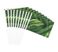 Bandiera leggera da sfilata leggera con stampa verde con foglie di banana, decorazione per la casa, eventi, uso versatile