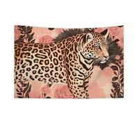 Bandiera leopardata a righe 61 x 88,9 cm No Fade Bandiera di benvenuto Giardino Yard House Bandiere decorative Garden Yard Sign Indoor Outdoor Banner Party Home Decor