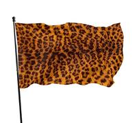 Bandiera leopardata con stampa a pelle di leopardo, con occhielli in ottone, per esterni, decorazione per la casa