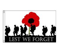 BANDIERA LEST WE FORGET FORZE TERRESTRI 90x60cm - BANDIERA LEST WE FORGET 60 x 90 cm - AZ FLAG