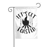 Bandiera Let'S Get Toasted Appendere Bandiera Garden Con 2 Occhielli Bandiere Giardino Per Decorazioni Fattoria Strada 12X18 Inch