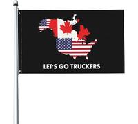 Bandiera Let'S Go Truckers Bandiera Della Brezza Decorazione Tessuto Da Esterno Striscione All'Aperto, Per Eventi, Giardino, Feste Estive, 90x150cm