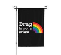 Bandiera Lgbt Drag IsA Bandiere del crimine Drag IsA Bandiere del crimine Bandiere da giardino divertenti 12x18 Bandiere da giardino stagionali a doppia faccia per prato