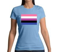 Bandiera LGBT Gender Fluid - Maglietta Donna - Fluid Queer Pride Non-Binary