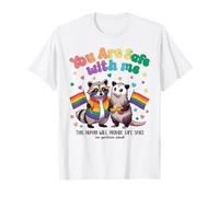 Bandiera LGBT Pride con scritta in inglese "You Are Safe With Me" Maglietta