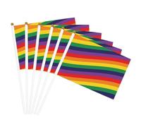 Bandiera LGBTQ, bandiera arcobaleno a strisce ondulate, bandiera per la parata del mese dell'orgoglio gay, resistente alle intemperie, per esterni, casa, colori vivaci, bandiere da spiaggia leggere, p