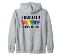 Bandiera LGBTQ per i Diritti del Gay Pride uguaglianza ferisce Nessuno Che Dice Felpa con Cappuccio