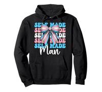 Bandiera LGBTQ Transgender Trans Pride Self Made Man Felpa con Cappuccio