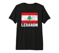 Bandiera libanese del Libano Distressed Uomini Donne Bambini Maglietta Premium