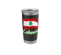 Bandiera libanese del Libano Patriottica Uomini Donne Bambini Bicchiere termico in acciaio inox doppia parete