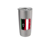 Bandiera Libia Austria | Radici austriache libiche Bicchiere termico in acciaio inox doppia parete