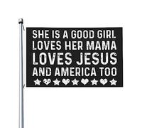 Bandiera Loves Jesus And America Too per la stanza dei ragazzi, doppia faccia, bandiera da parete per la camera delle ragazze, 9,1 x 1,5 m, arazzo Loves Jesus And America Too per la classe