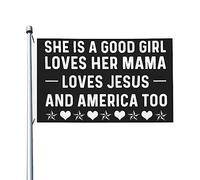 Bandiera Loves Jesus And America Too per la stanza dei ragazzi, doppia faccia, decorazione da parete per la casa, il giardino, il patio, 9,1 x 1,5 m, arazzo Loves Jesus And America Too per la camera d