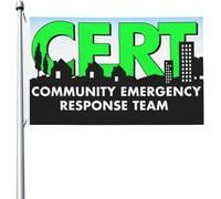 Bandiera luminosa 3x5 piedi per la squadra di risposta alle emergenze della comunità certificata