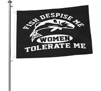 Bandiera luminosa "I pesci mi disprezzano, le donne mi tollerano" 2x3 piedi