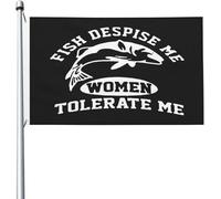 Bandiera luminosa "I pesci mi disprezzano, le donne mi tollerano" 3x5 piedi