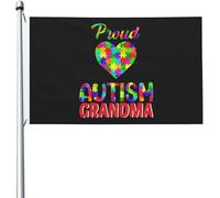 Bandiera luminosa "Nonna orgogliosa dell'autismo" 3x5 piedi