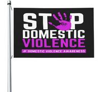 Bandiera luminosa "Stop alla violenza domestica" 3x5 piedi