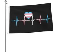 Bandiera luminosa Transgender Pride Heartbeat 2x3 piedi