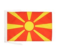 BANDIERA MACEDONIA 45x30cm - BANDIERINA MACEDONE 30 x 45 cm cordicelle - AZ FLAG