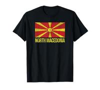 Bandiera Macedonia del Nord Skopje Yugoslavia Maglietta