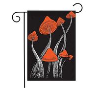 Bandiera Magic Engraving White Mushrooms Mushroom Hand Agaric Drawing Animals Wildlife Set Decorazione Bandiera Di Benvenuto, Per Balcone, Celebrazioni, 30x45cm