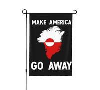 Bandiera Make America Go Away 12x18 - Groenlandia in vendita, striscione da giardino bifacciale, asta non inclusa