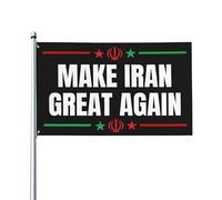 Bandiera Make Iranian Great Again Support per Strada 3x5 FT | Resistente alle intemperie Bandiera Verticale Doppia Faccia Segnali da Giardino per Interni Attività