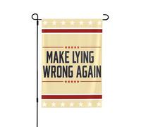 Bandiera "Make Lying Wrong Again" per la protesta democratica contro il traditore, bandiere da giardino 28"x40", striscione bifacciale da giardino.