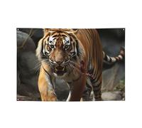 Bandiera malese con tigre per feste, sfondo per feste di compleanno, fotografia, sfondo decorativo, striscioni e segni, decorazione da parete, striscione per feste, bomboniere, 180 x 119 cm